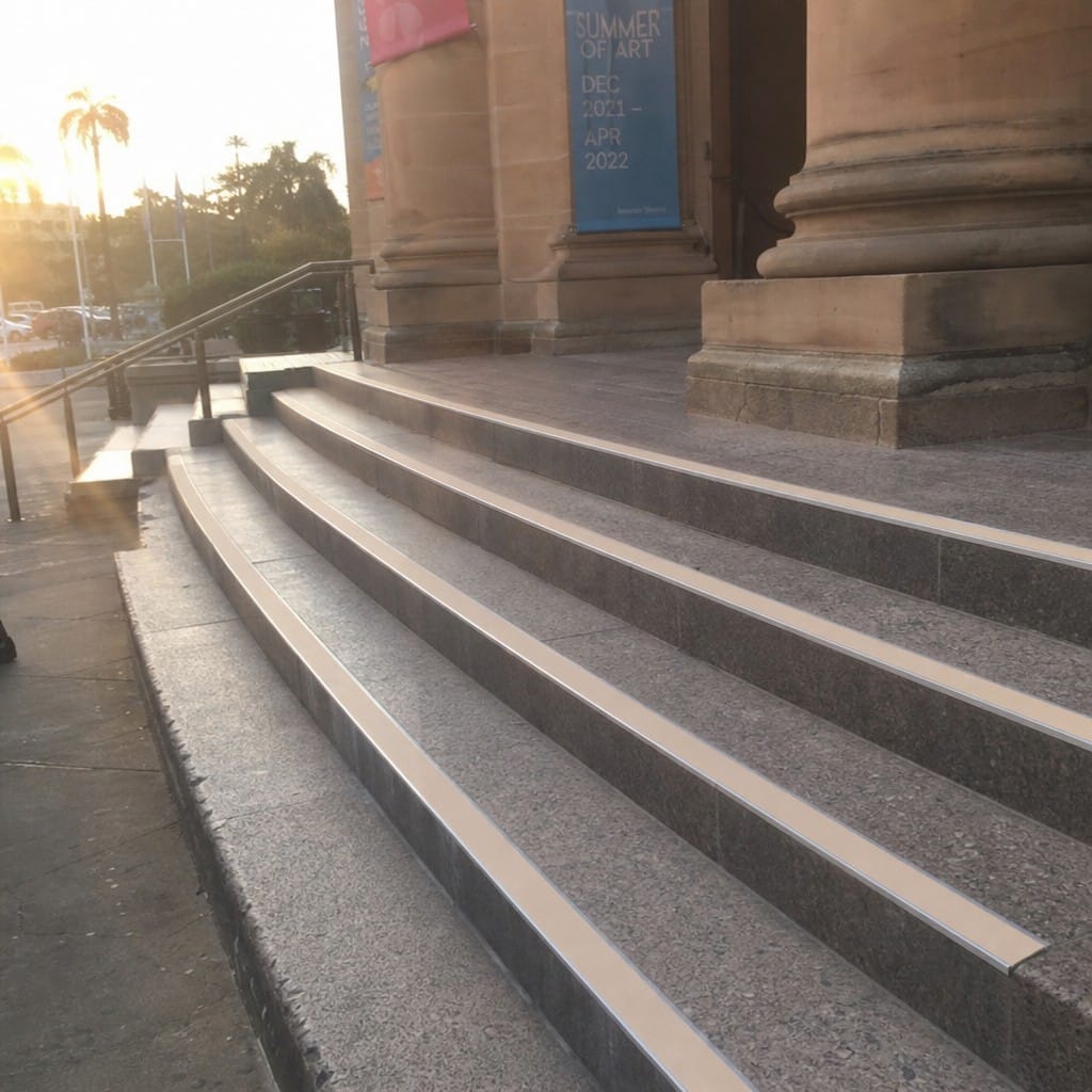 Customer photo review of Rakeback Aluminium Stair Nosing 2.75m 56mm Custom Finishes