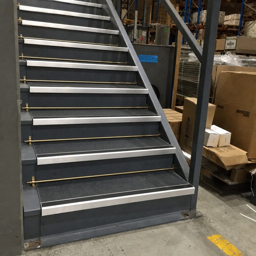 Customer photo review of DDA Compliant Stair Nosing 56x55mm Aluminium Slip Resistant