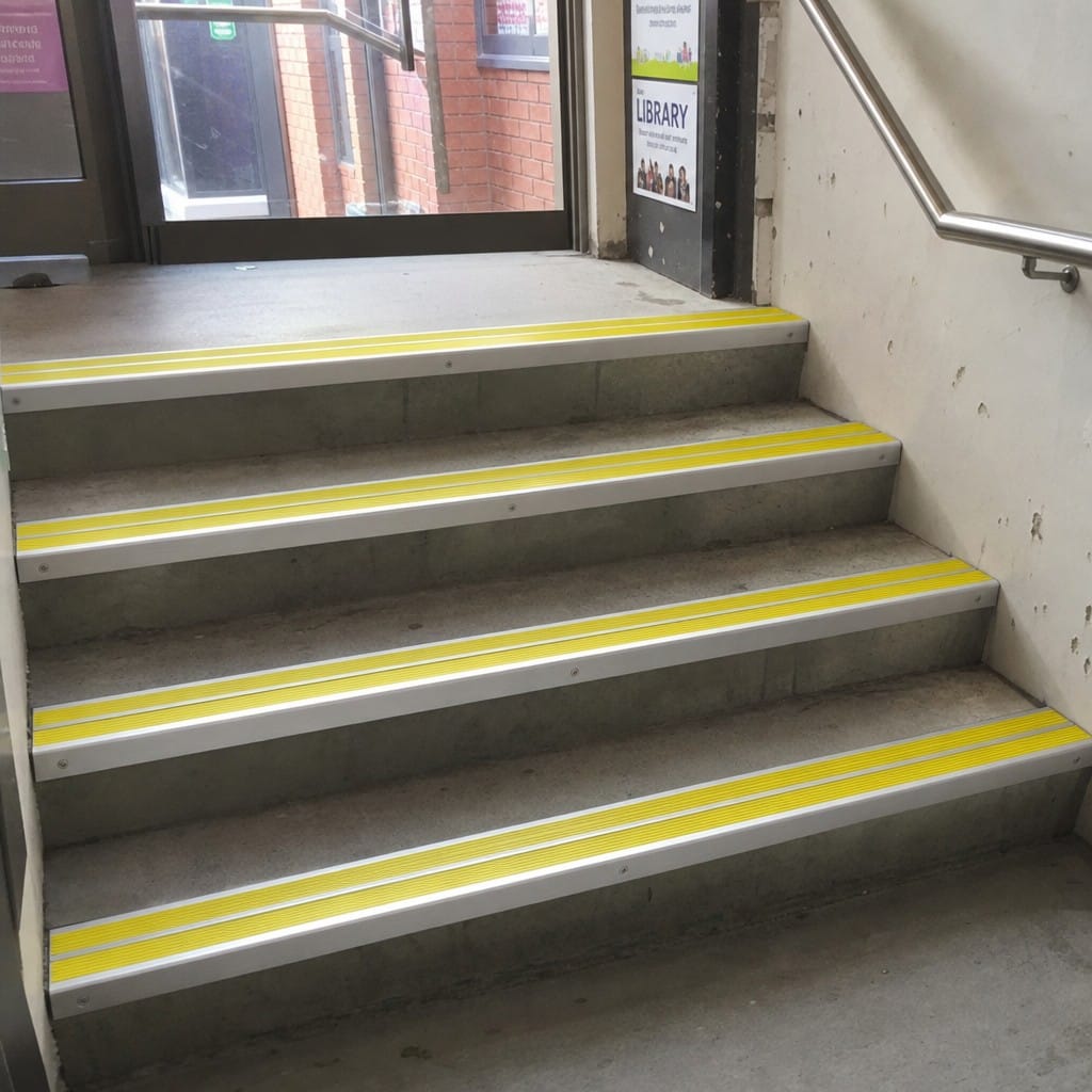 Customer photo review of Double Channel Stair Nosing 90x32mm Aluminium, 1m & 2m