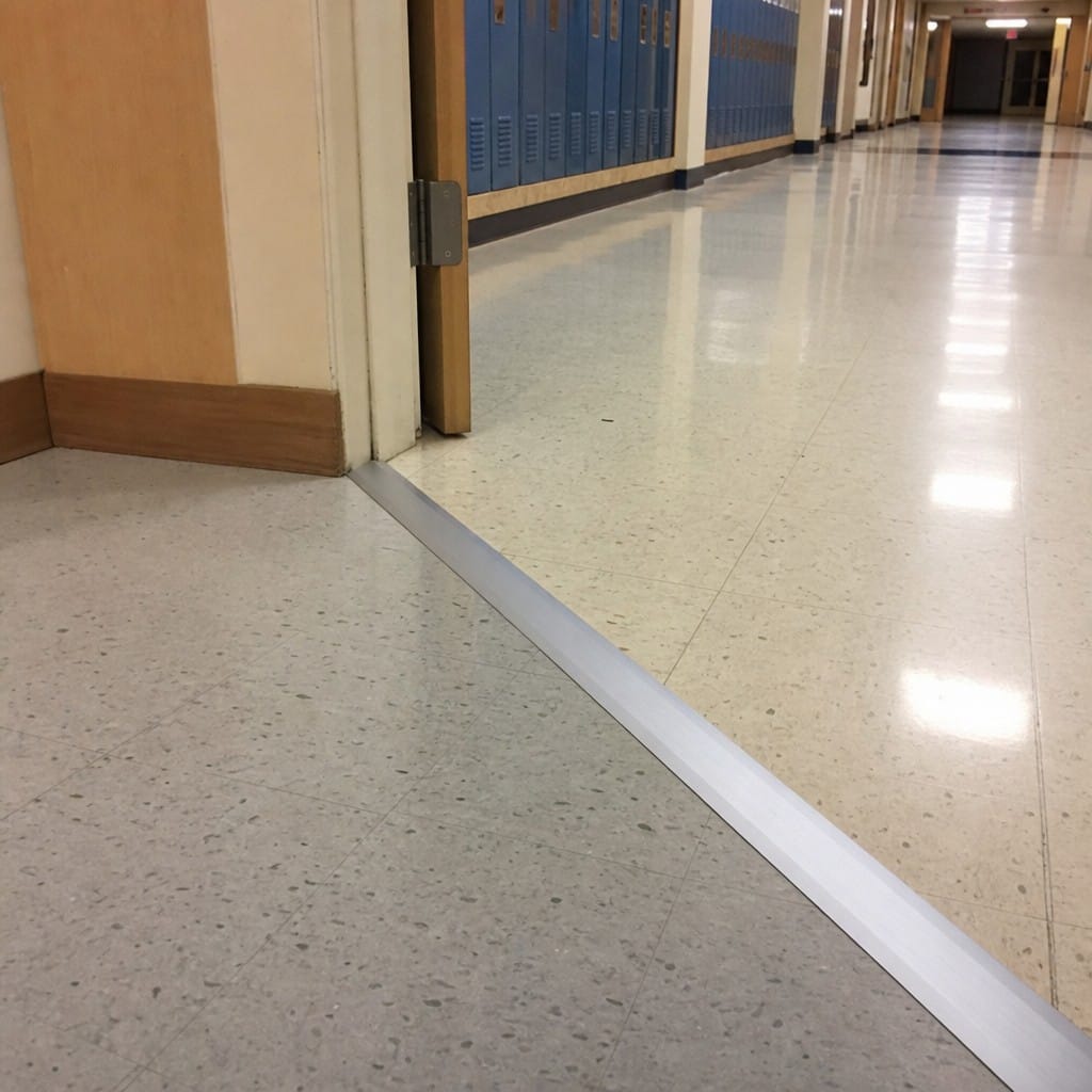 Customer photo review of 26mm Aluminium T-Bar Threshold Strip for Tile to Laminate Floors
