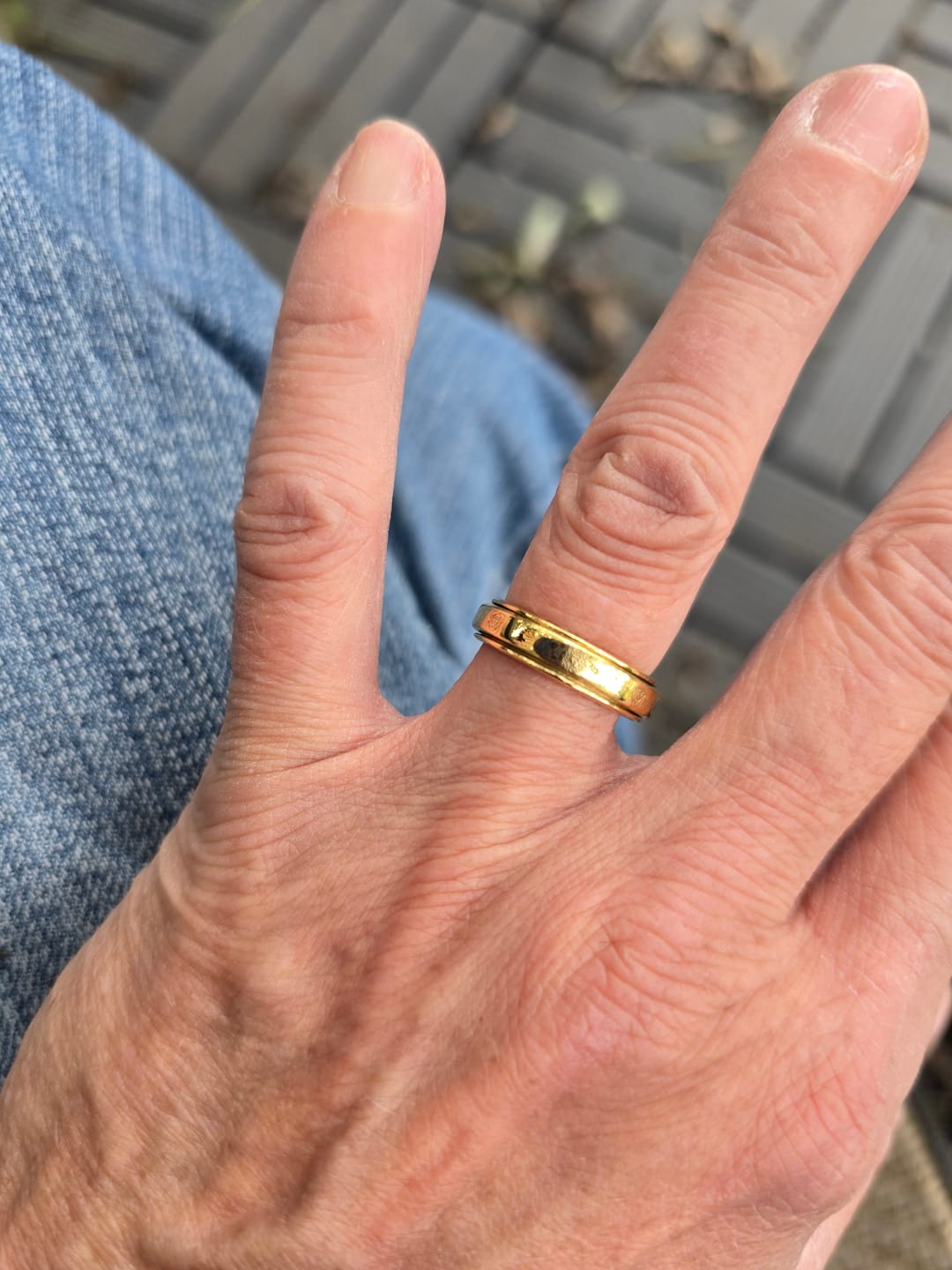 Customer photo review of Chakra Spinner Ring