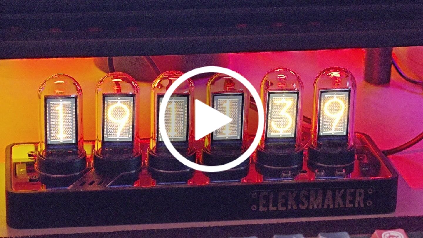 Customer video review of EleksMaker EleksTube IPS PRO — CNC Aluminum 6-Bit Nixie Tube Clock