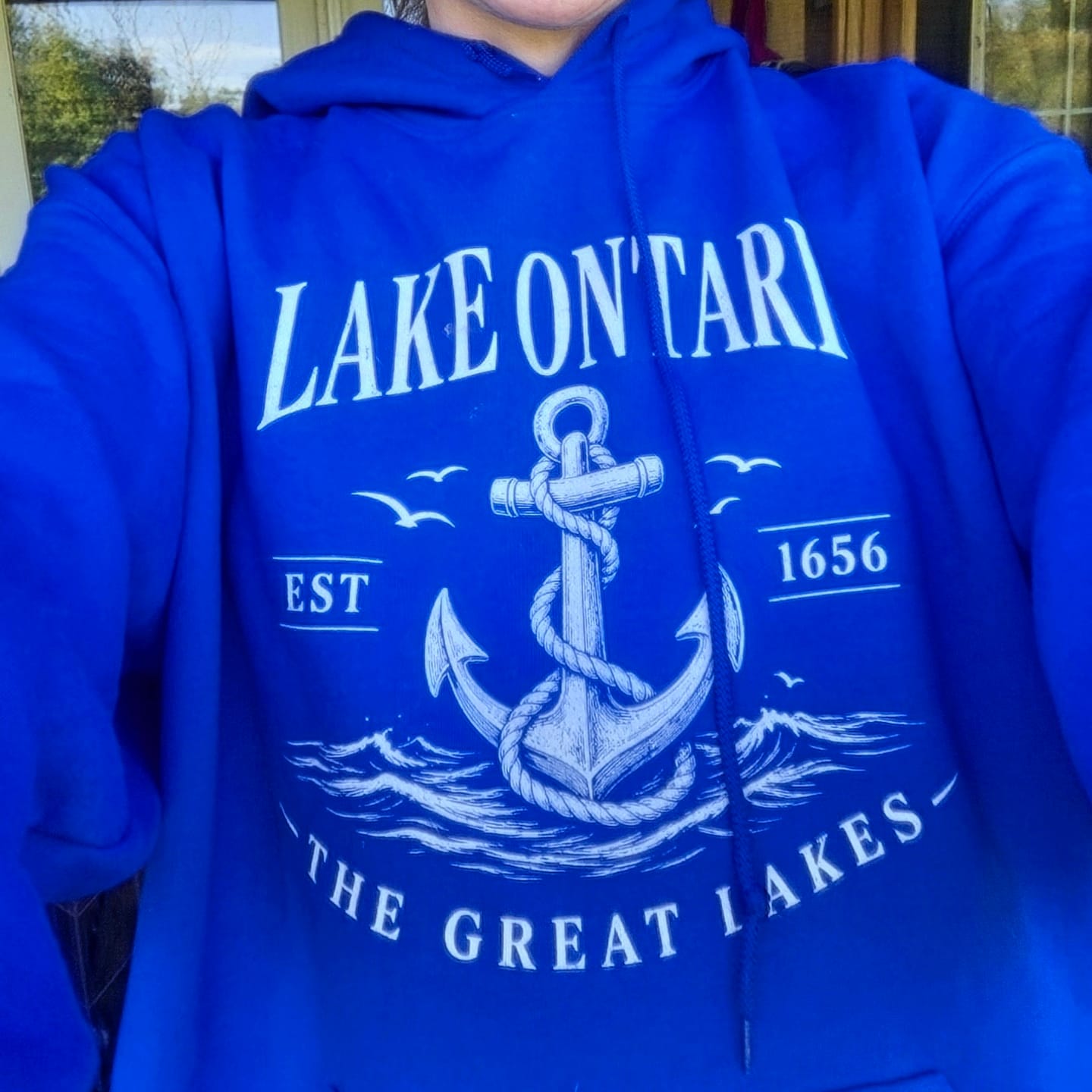 Customer photo review of Lake Ontario Anchor Hoodie
