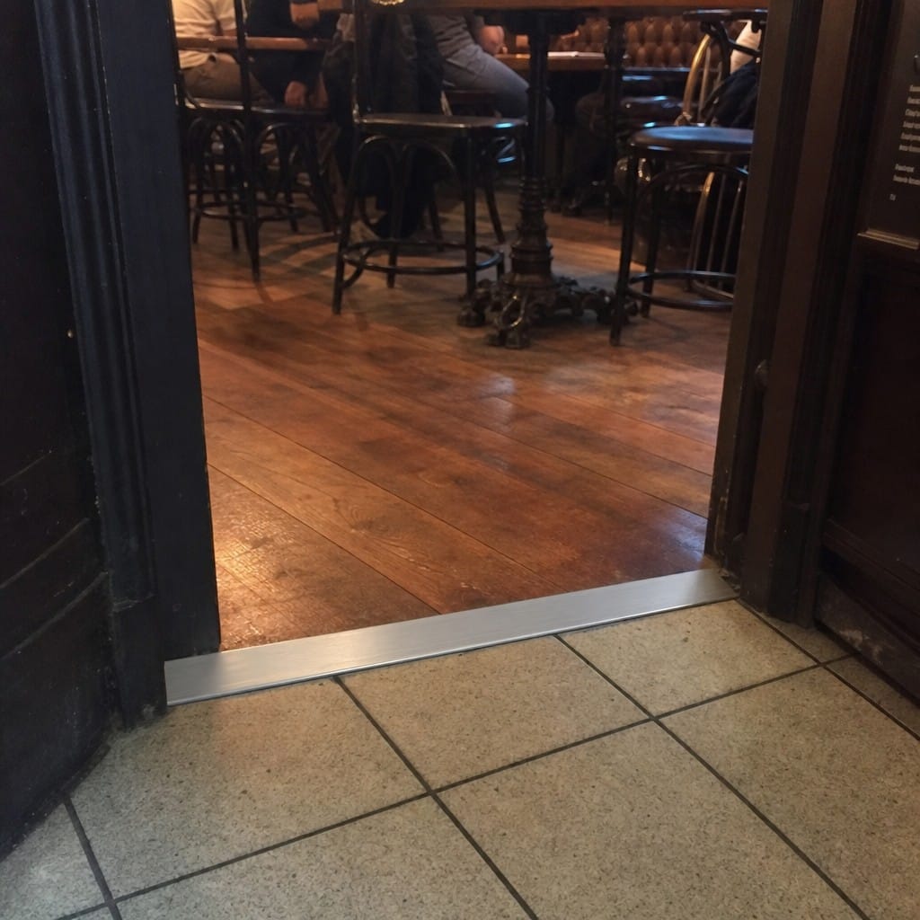 Customer photo review of Aluminium Door Threshold Cover Strip 38mm Self-Adhesive, 8 Finishes