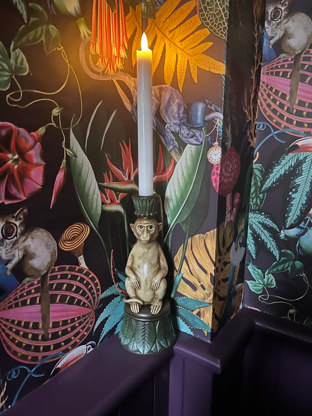 Customer photo review of Monkey Candlestick Holder