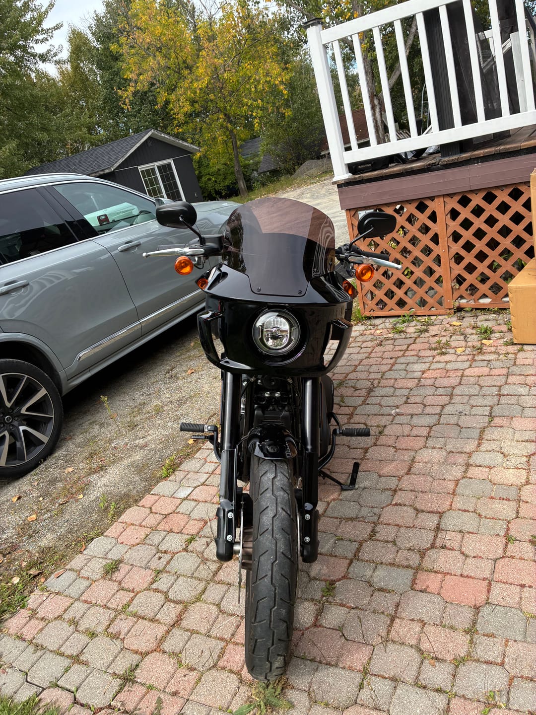 Customer photo review of Viking Darkin Motorcycle Fairing For Harley Softail Low Rider S FXLRS Gloss Black
