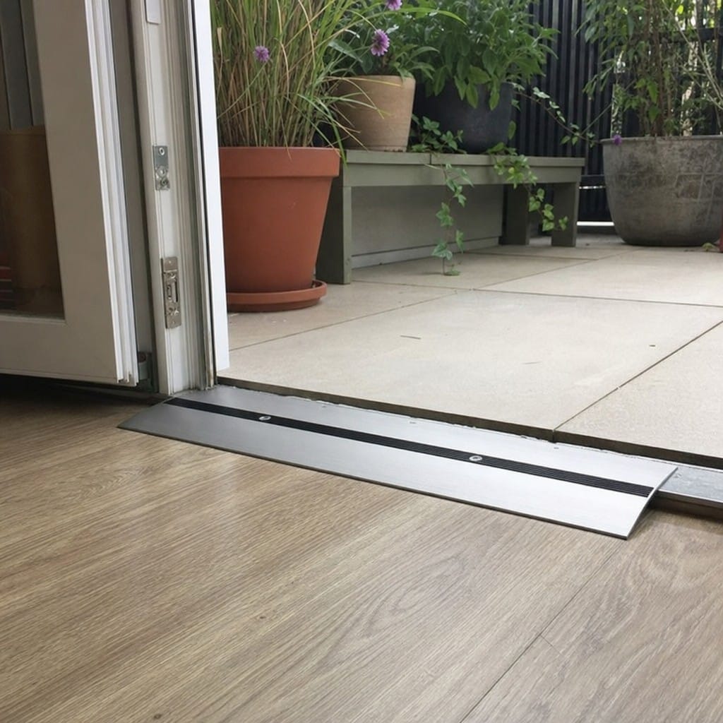 Customer photo review of Floor Transition Ramp Aluminium 0.9m 2.8m Matt Silver Anodised