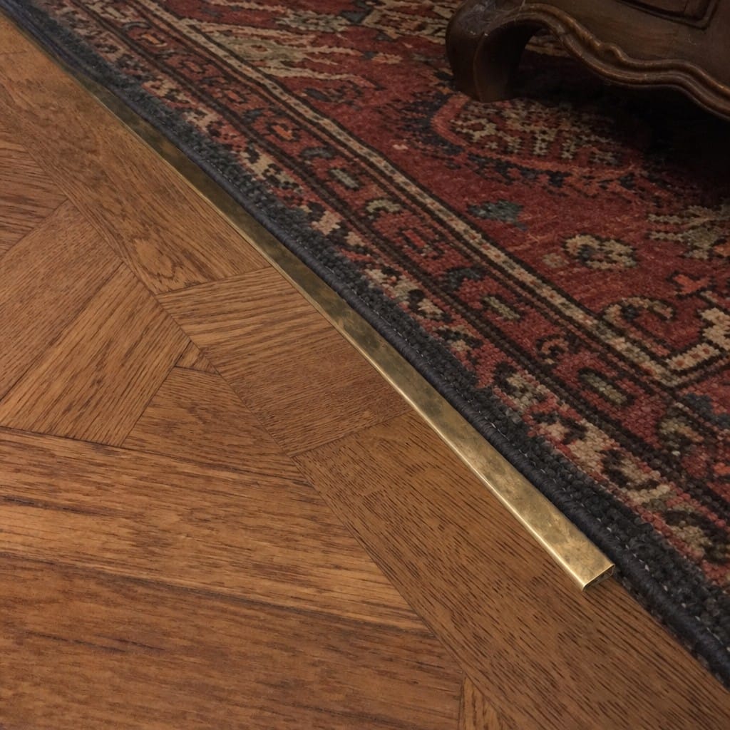 Customer photo review of Solid Brass Carpet Edge Trim 13mm Square Edge, Carpet to Tile