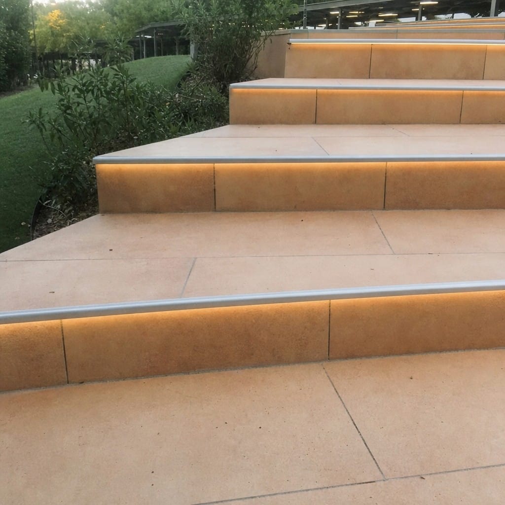 Customer photo review of LED Stair Nosing | Illuminated Aluminium Profile for 8mm LED Strip | 2.5m | 9mm & 11mm | 4 Finishes