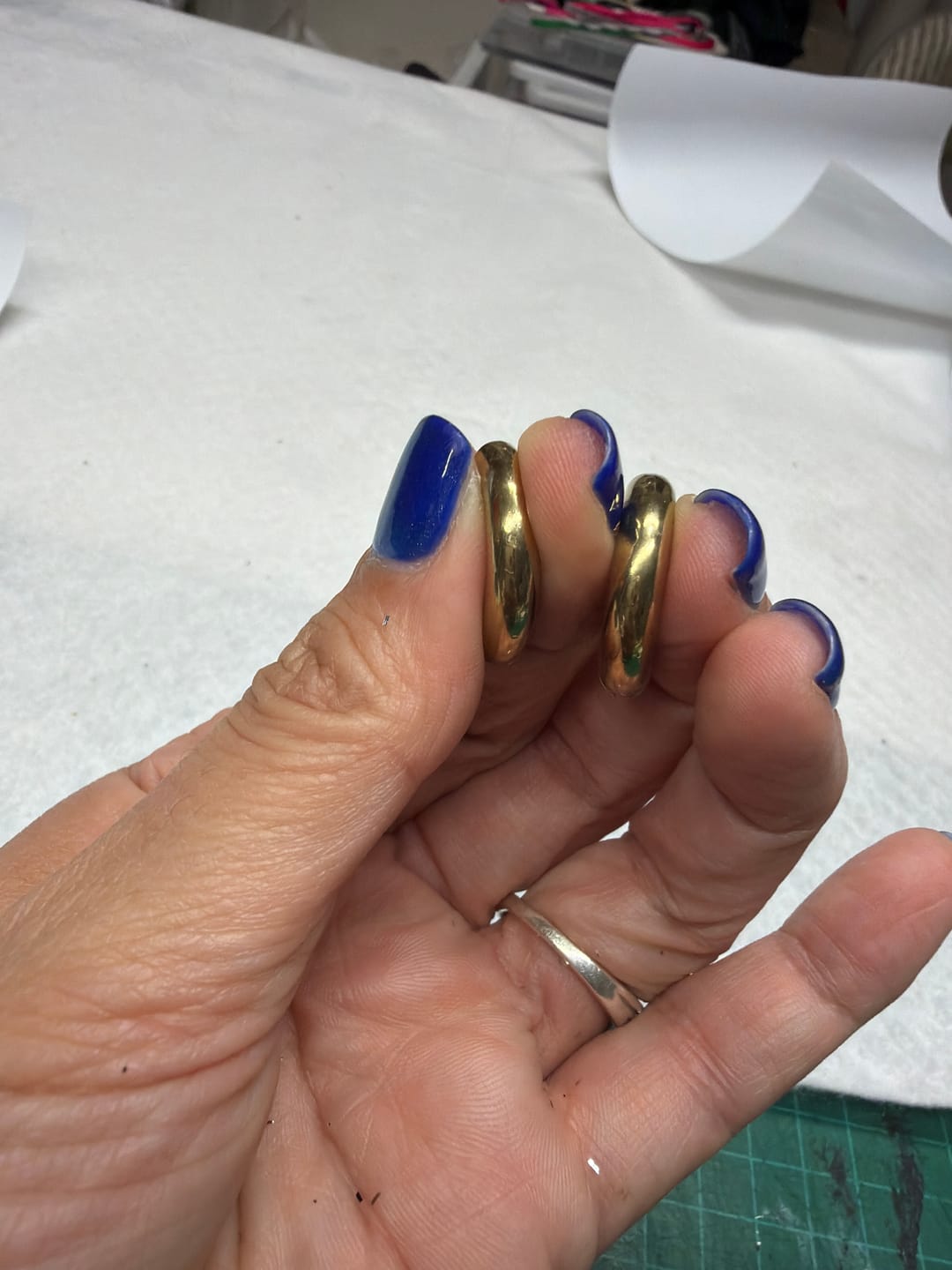 Customer photo review of Par Arracada Delgada 30 mm