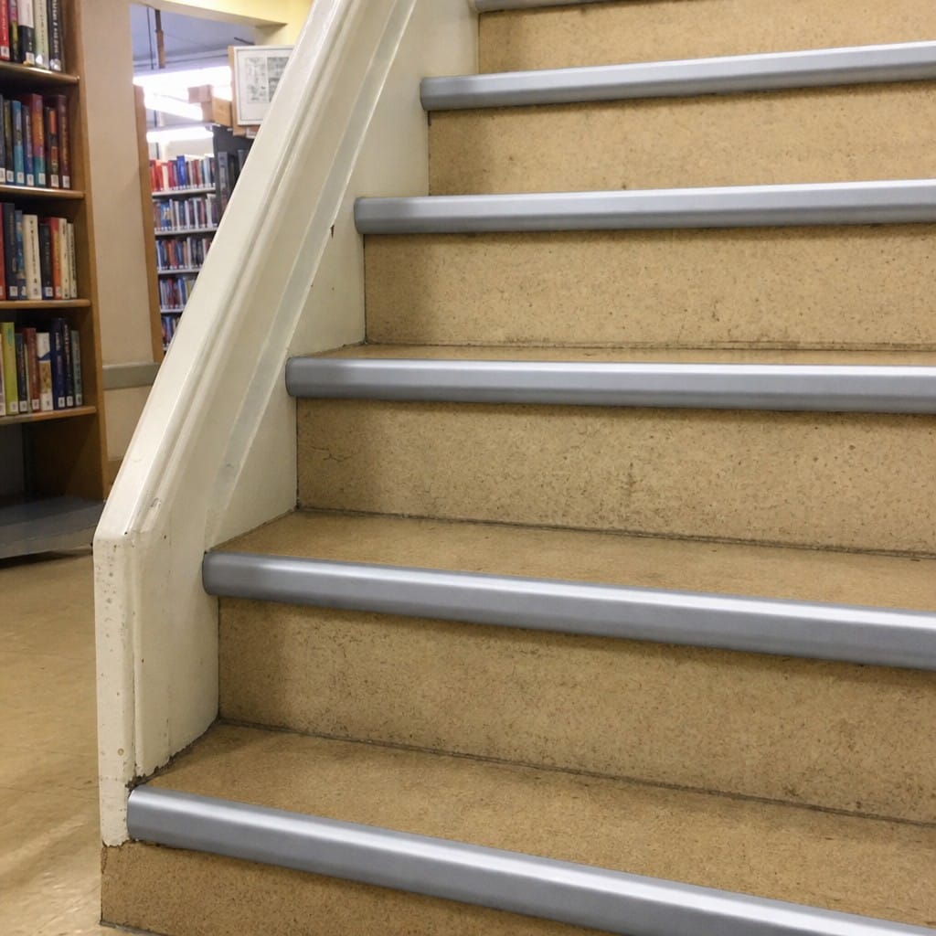 Customer photo review of Aluminium Stair Nosing 45mm Bullnose Edge Trim for 5mm LVT Flooring