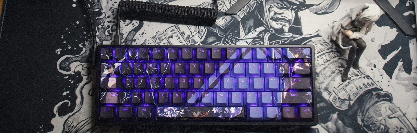 Customer photo review of Solo Leveling Keycaps
