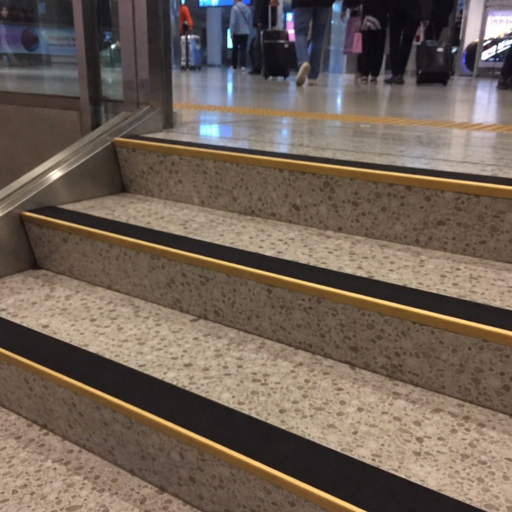 Customer photo review of Aluminium Stair Nosing 3.22m 46mm Tread 25mm Riser Rake Back