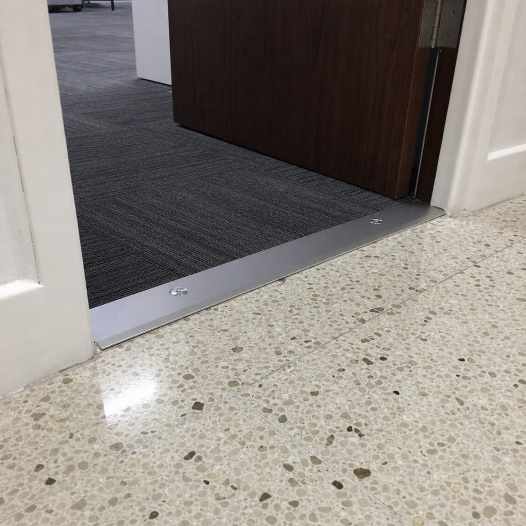 Customer photo review of Aluminium Door Threshold Cover Strip 38mm Screw Fit, 8 Finishes