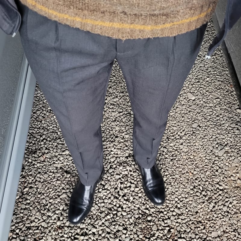 Customer photo review of Minimalist Old Money Trousers - Cross & Crown