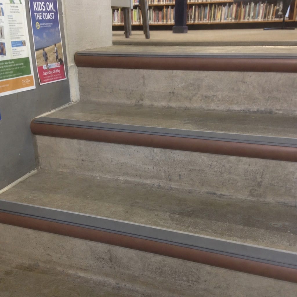 Customer photo review of Bullnose Stair Nosing 2.75m Aluminium 53mm Double Insert