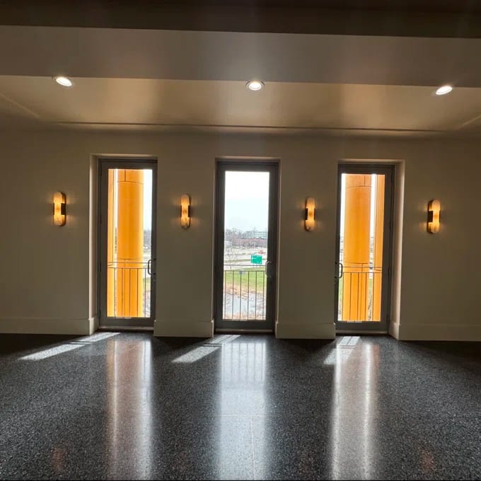 Customer photo review of Alabaster Wall Sconce with Gold Metal Frame