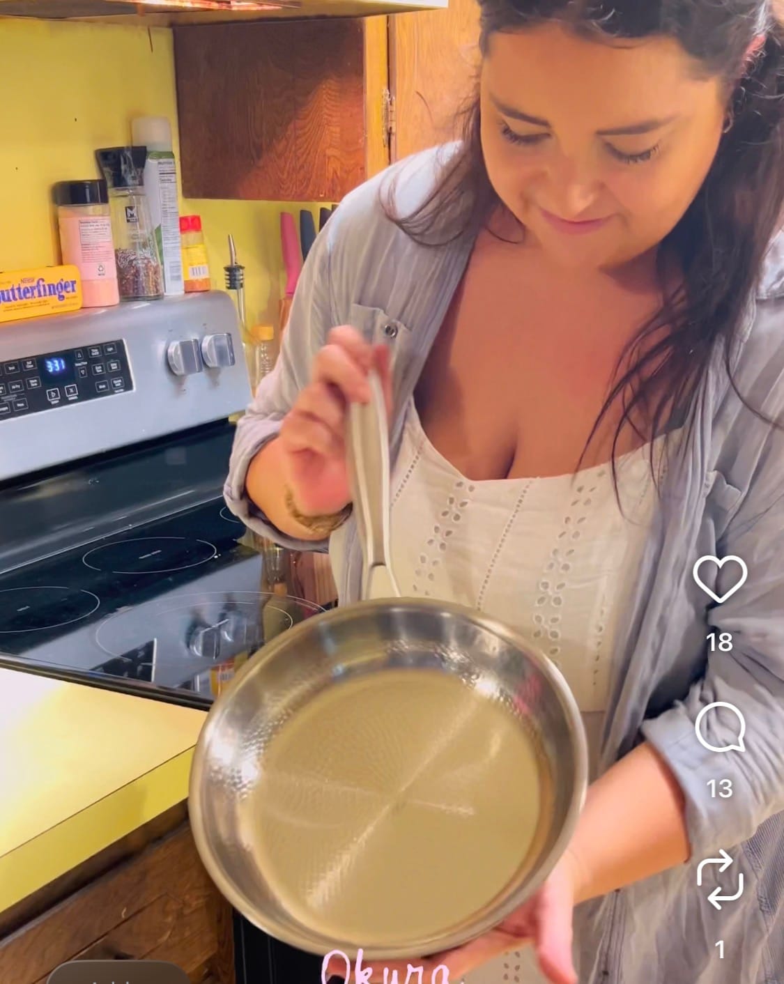Customer photo review of Hand-Hammered Titanium Pan