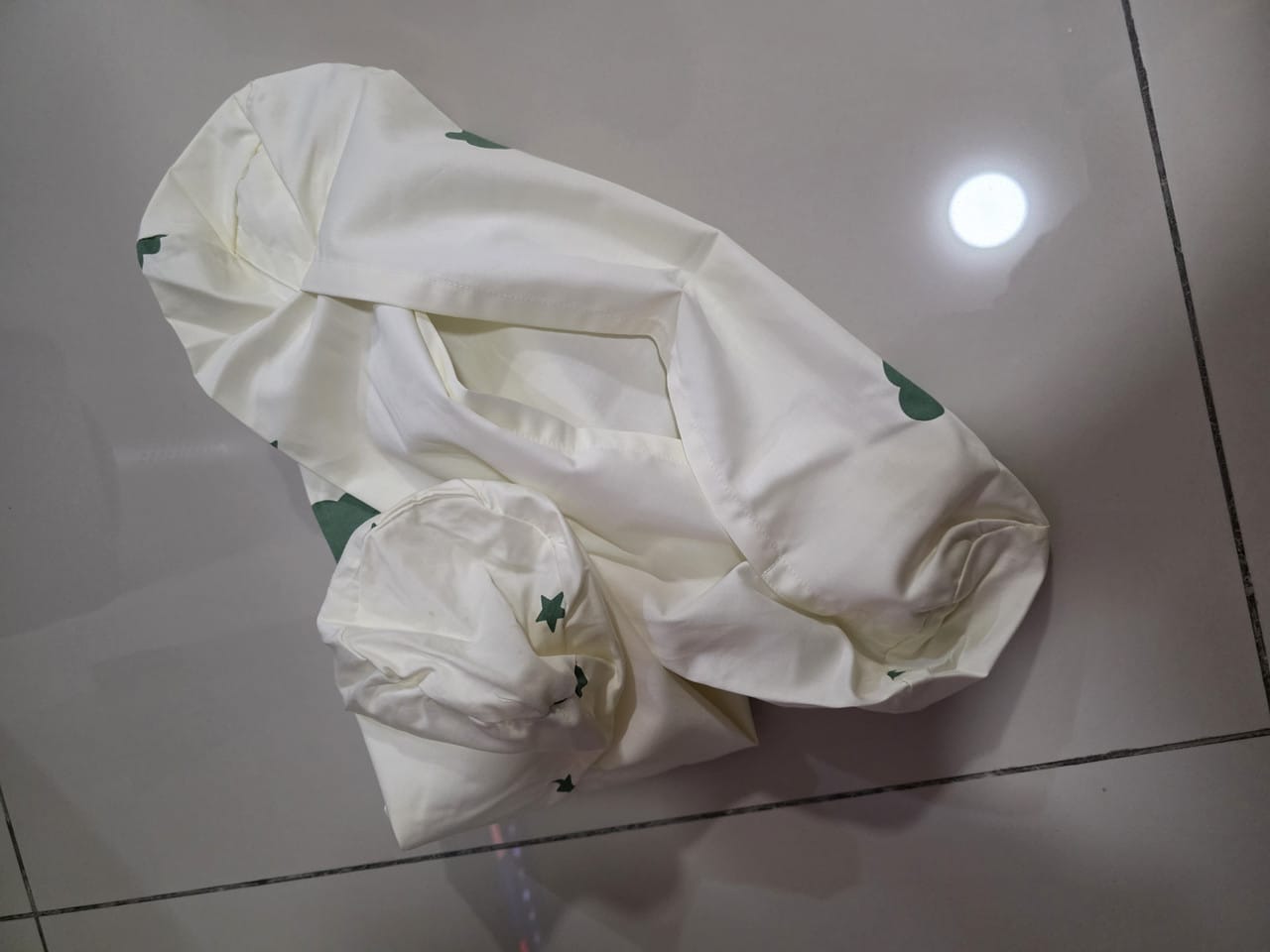 Customer photo review of Getha Genie Baby Dino Crib Bedsheet/Pillow Case/Bolster Case [Ala-Carte]