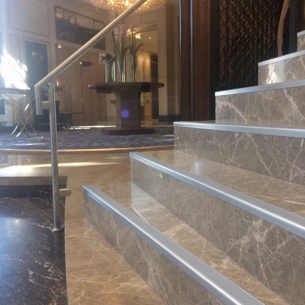 Customer photo review of Anti Slip Stair Nosing 60x32mm Aluminium External Safety