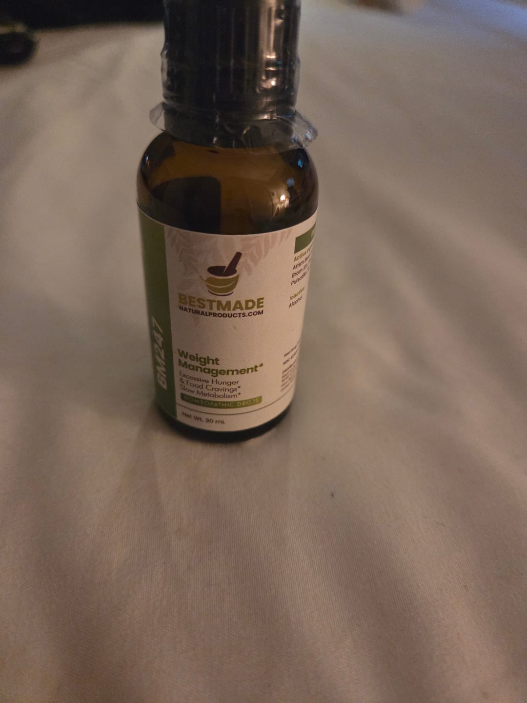 Customer photo review of Weight Management Remedy (BM247) - For Hunger Control & Sugar Cravings | Homeopathic Combination Formula, Non-Toxic, Natural, 30 mL Drops
