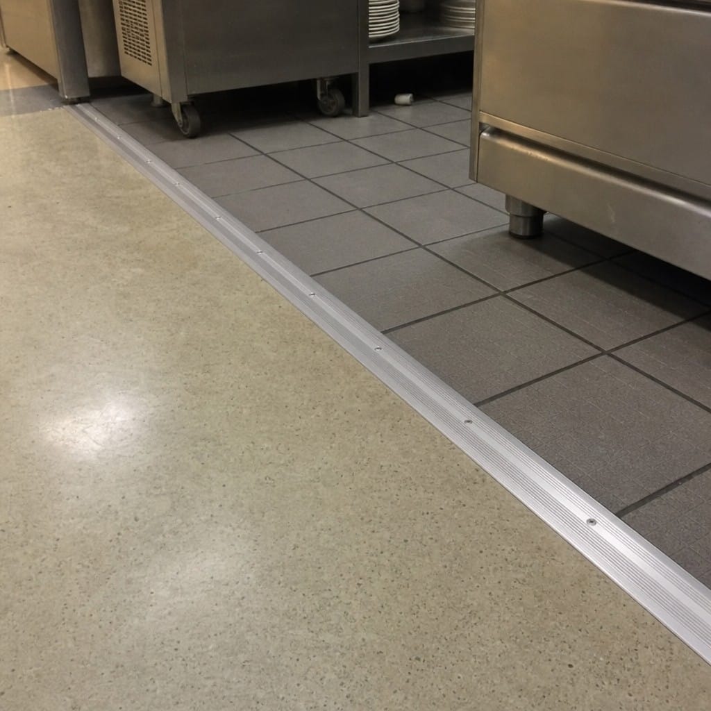 Customer photo review of Screw Fit Aluminium Cover Strip 60mm Wide for Floor Transitions