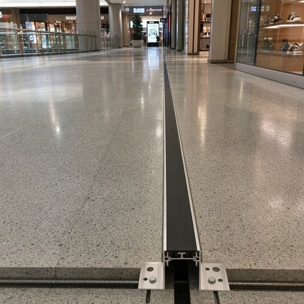 Customer photo review of Structural Aluminium Floor Joint 50mm Industrial Movement Expansion