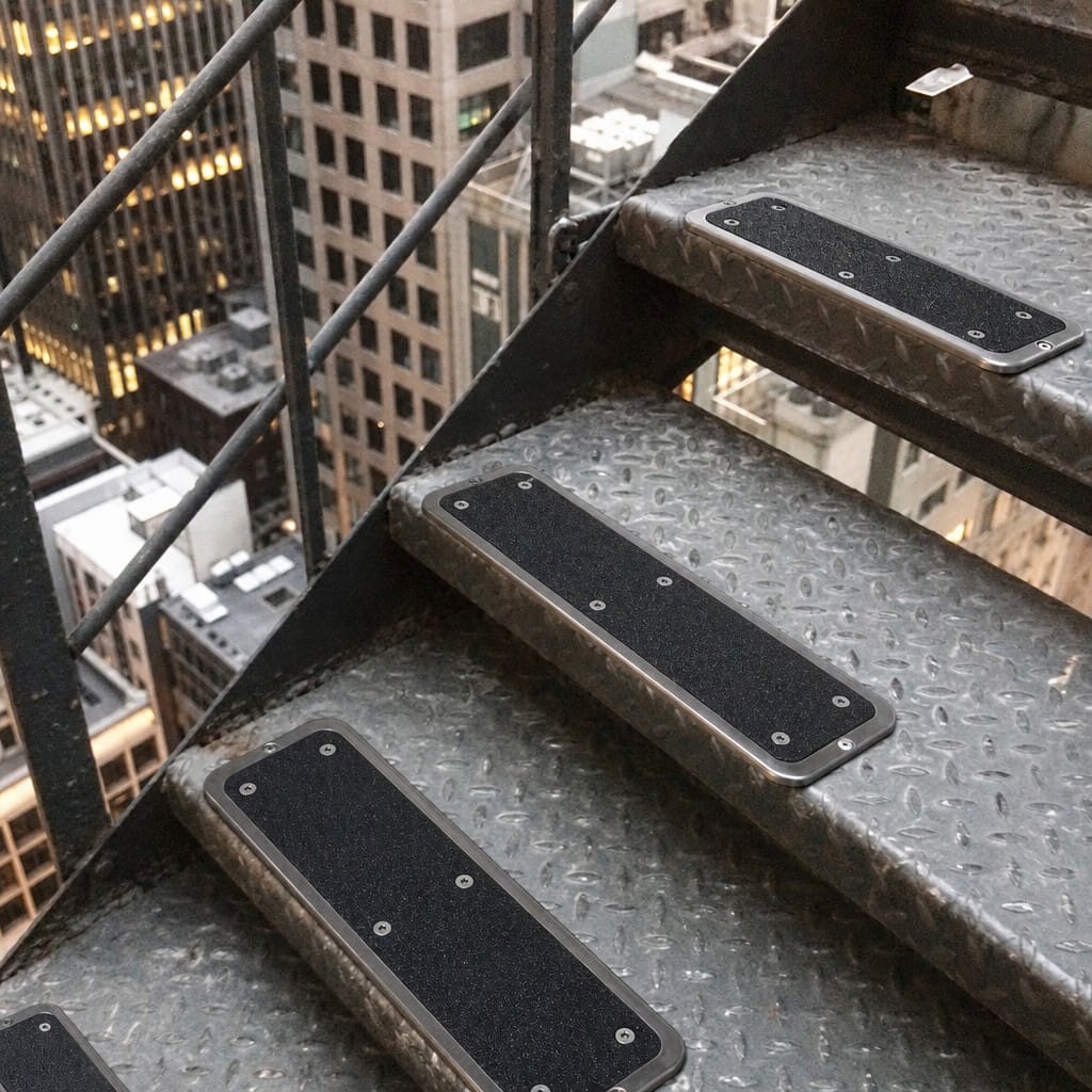 Customer photo review of Steel Treadplates 63mm 115mm Commercial Anti Slip Nosing