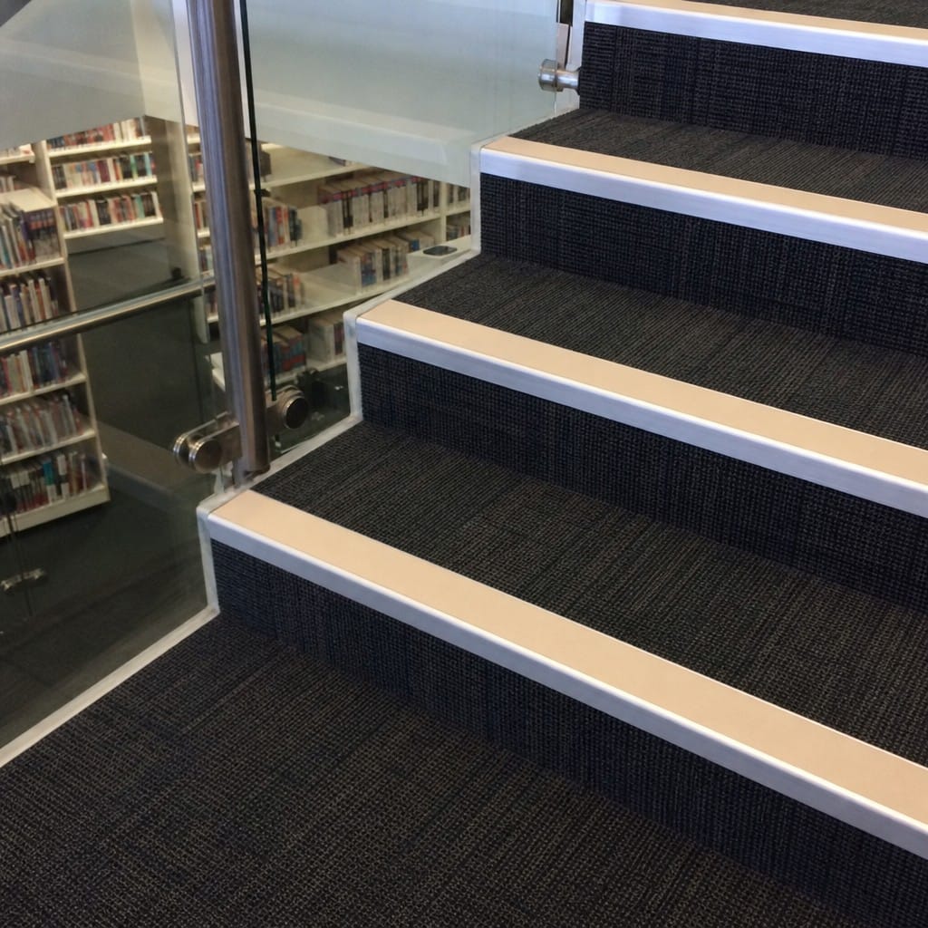 Customer photo review of Rakeback Aluminium Stair Nosing 2.75m 56mm Custom Finishes