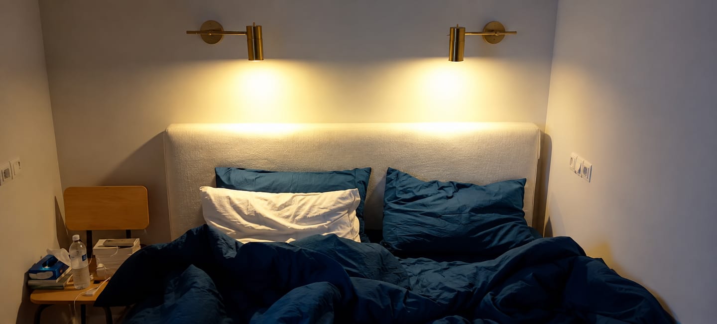 Customer photo review of Adjustable Wall Lamp with Switch