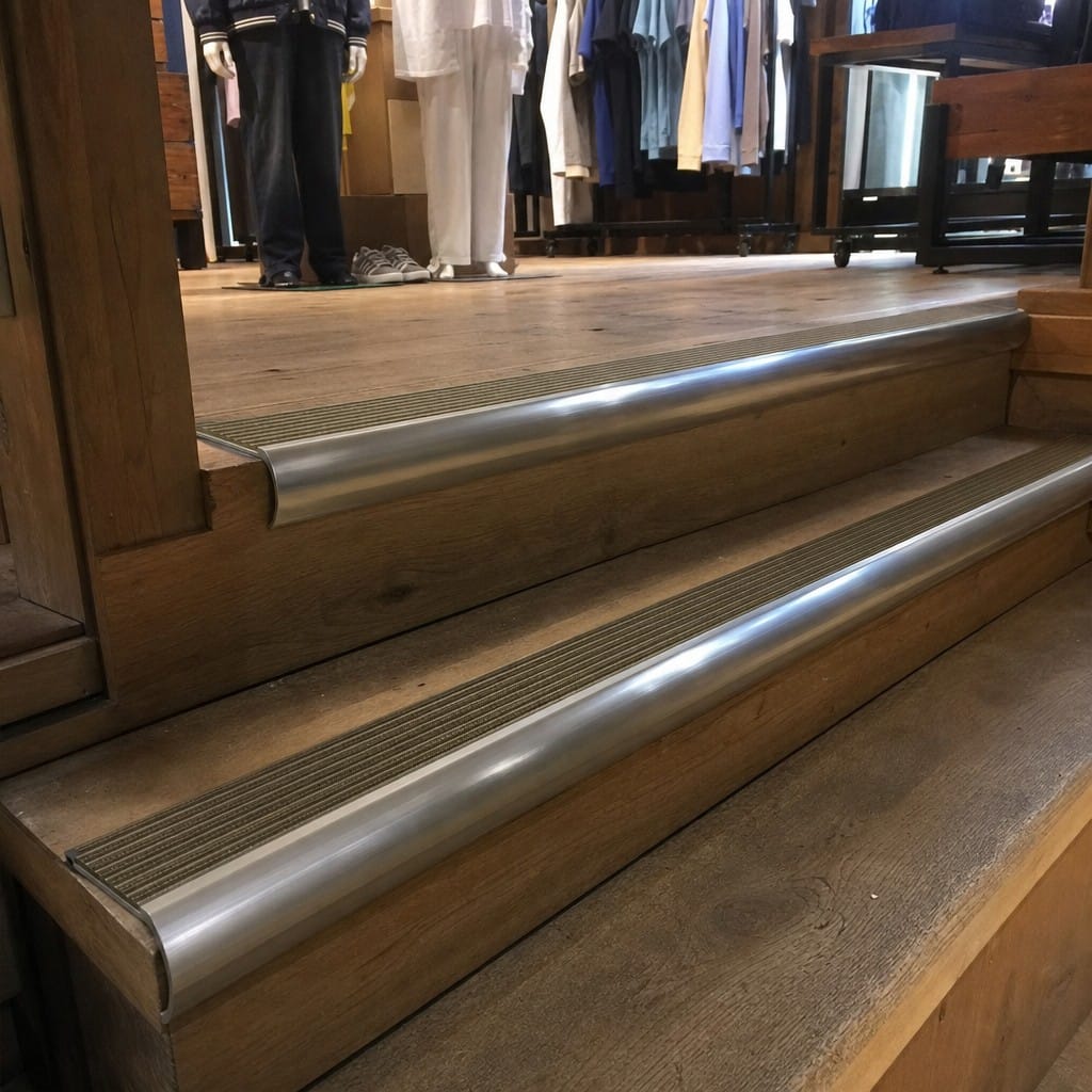 Customer photo review of Aluminium Bullnose Stair Nosing 70.58x55mm 5mm Gauge, 1m & 2m