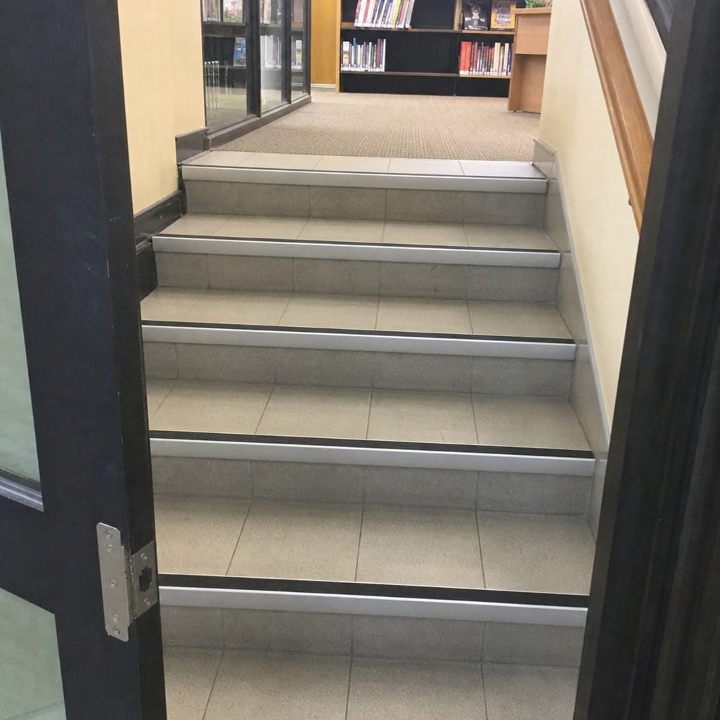 Customer photo review of Anodised Aluminium Stair Nosing 41x26.6mm with Anti Slip Tape