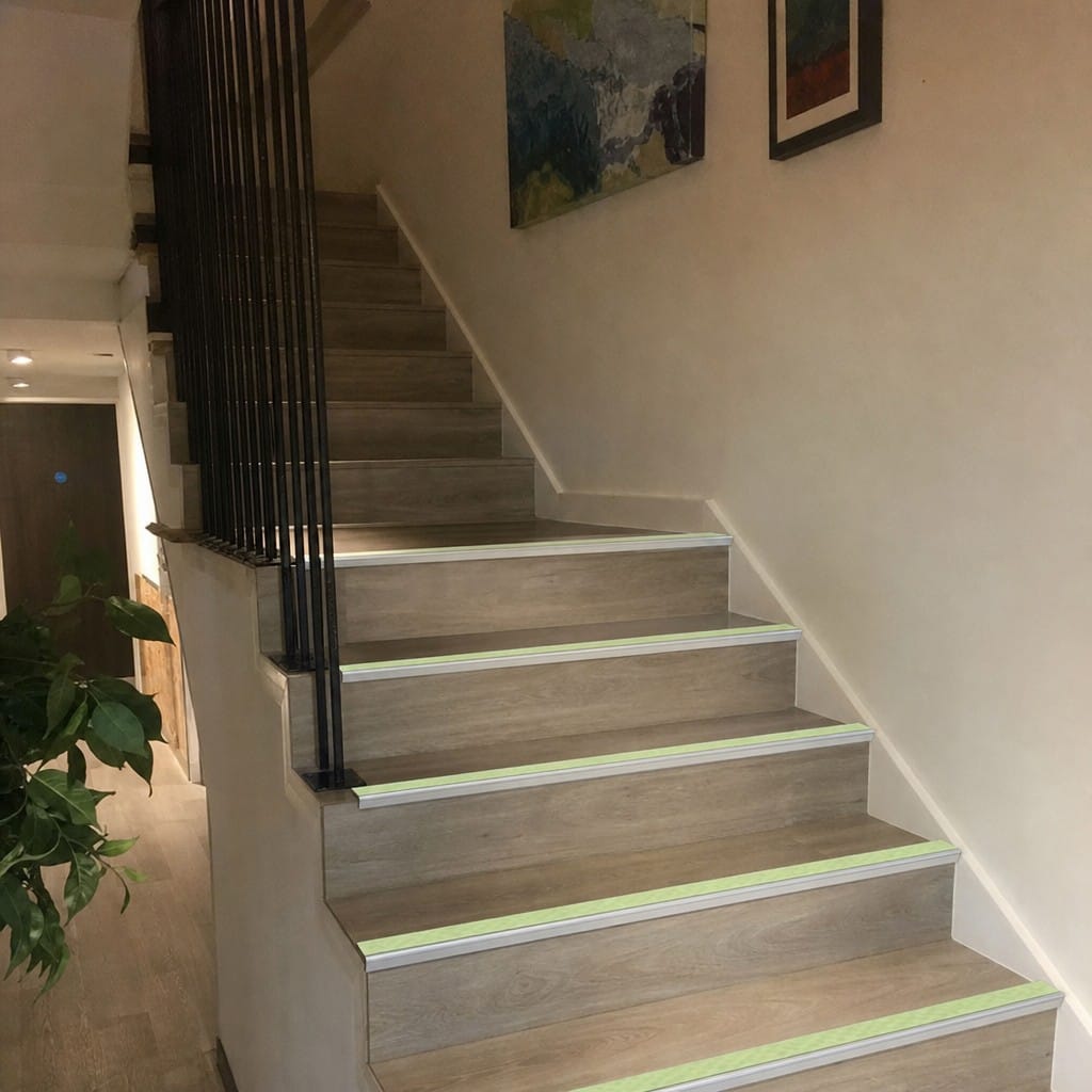 Customer photo review of Screw Fit Aluminium Anti Slip Stair Nosing 60mm x 32mm for Indoor & Outdoor Steps
