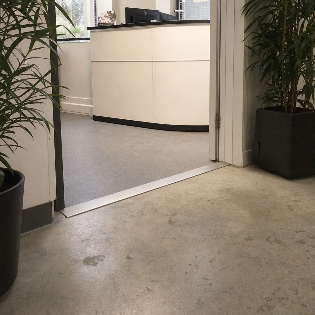 Customer photo review of Aluminium Door Threshold Cover Strip 38mm Self-Adhesive, 8 Finishes