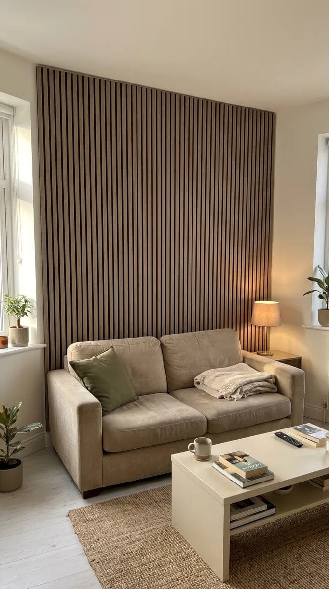 Customer photo review of Panneaux Acoustiques Noyer – 240×60 – 11 mm – Lot de 4