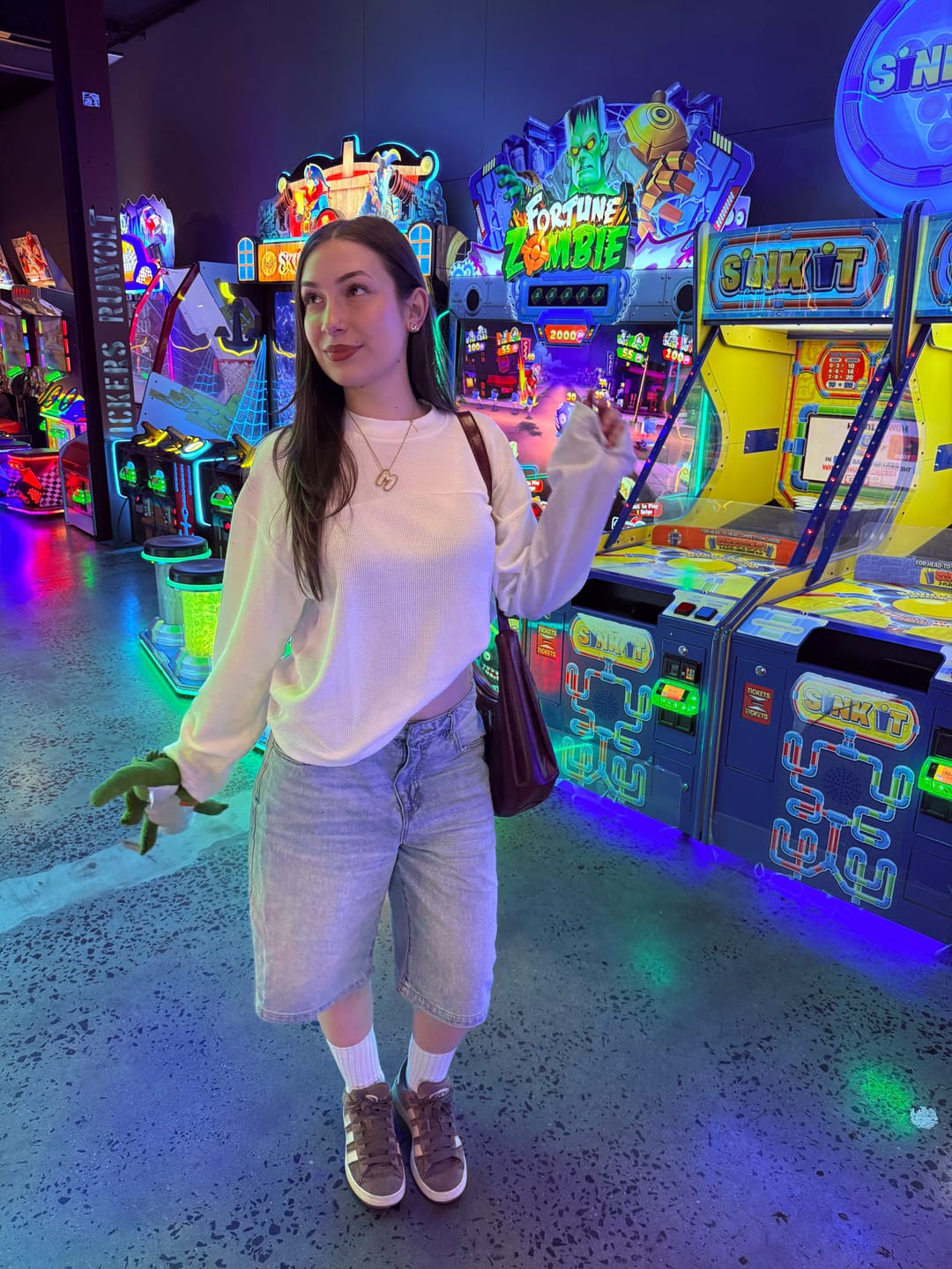 Customer photo review of '      B2B White Waffle Longsleeve