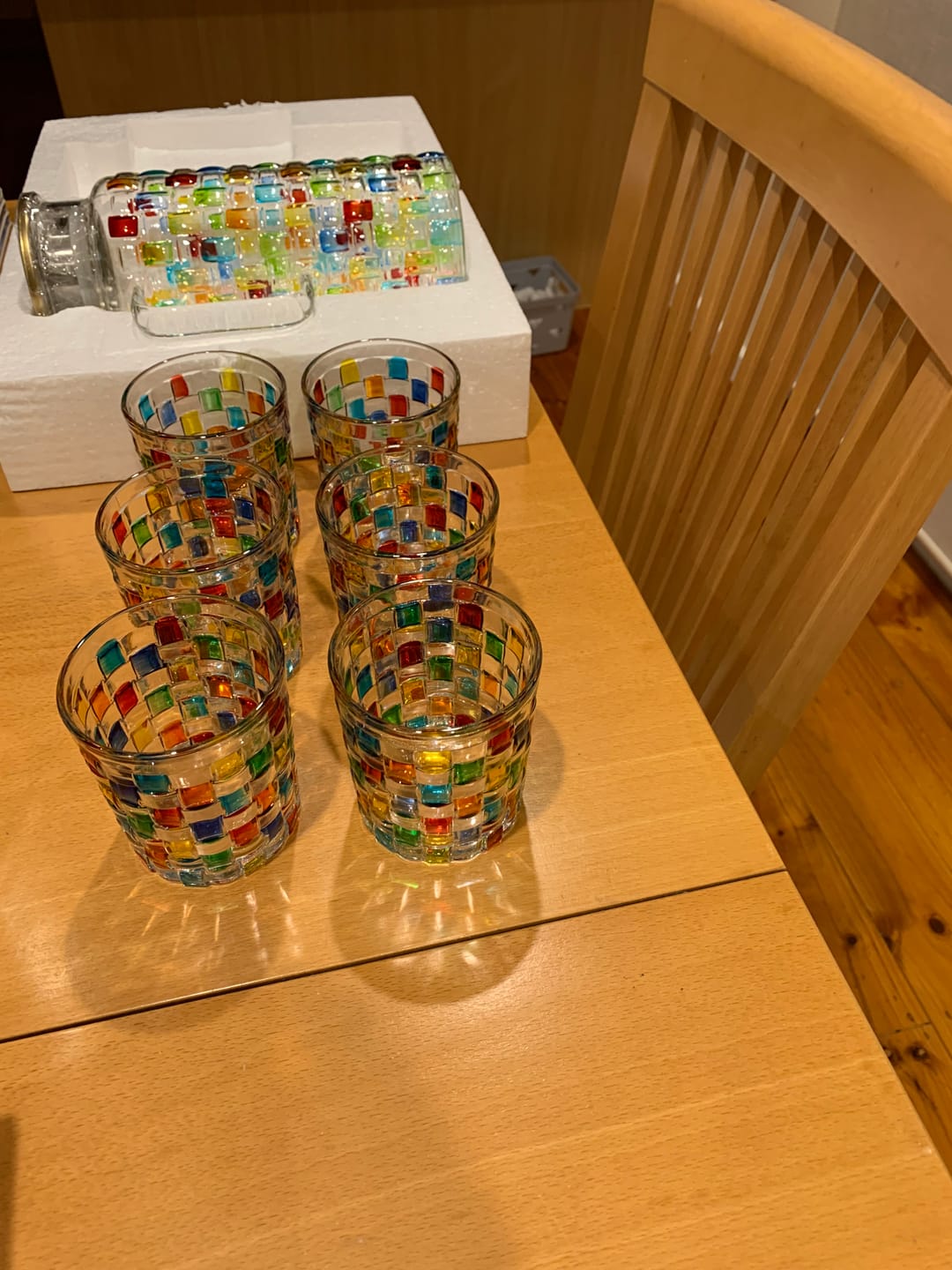 Customer photo review of Tessera Hand-Painted Mosaic Glass