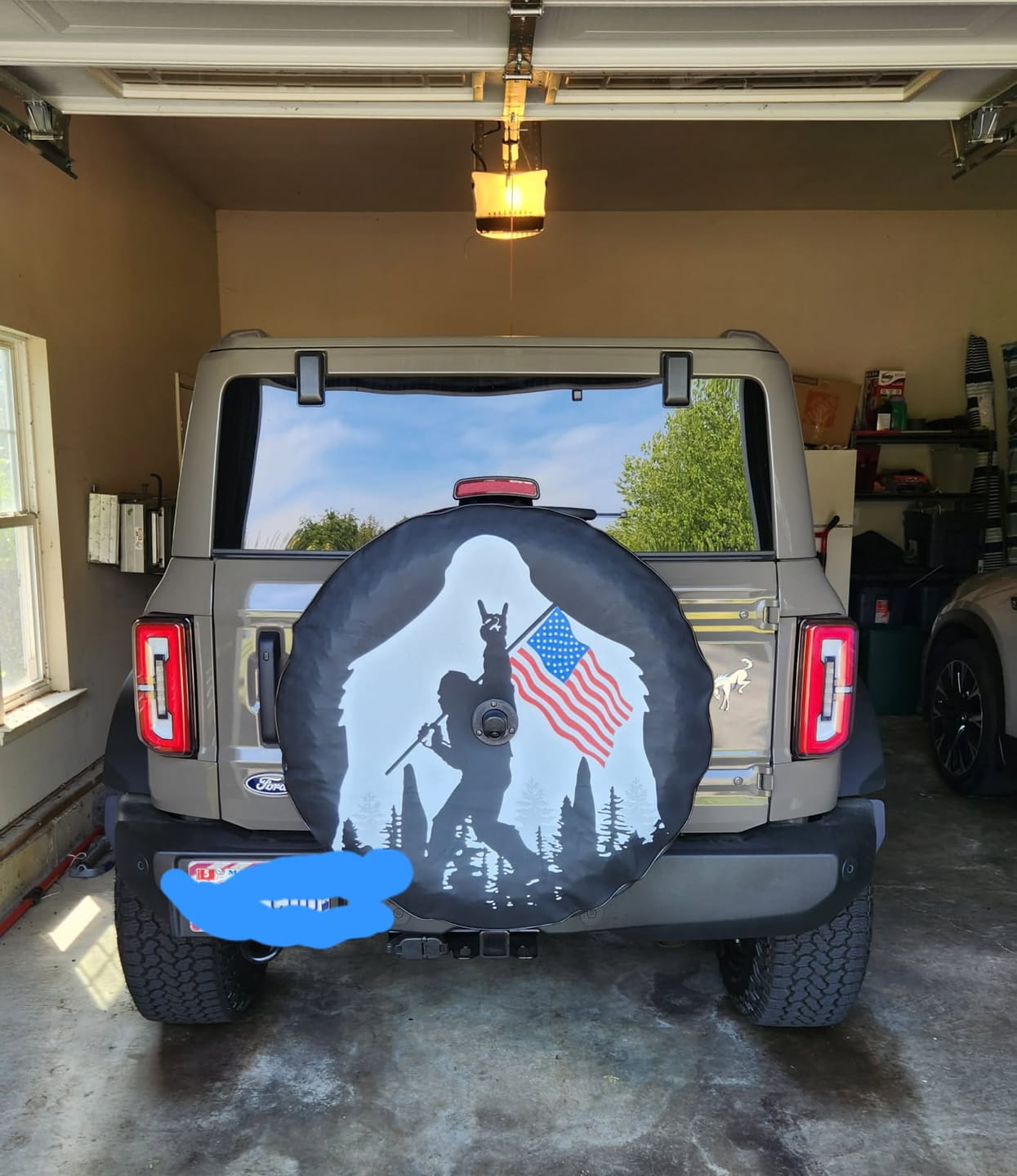 Customer photo review of Patriotic Bigfoot Tire Cover