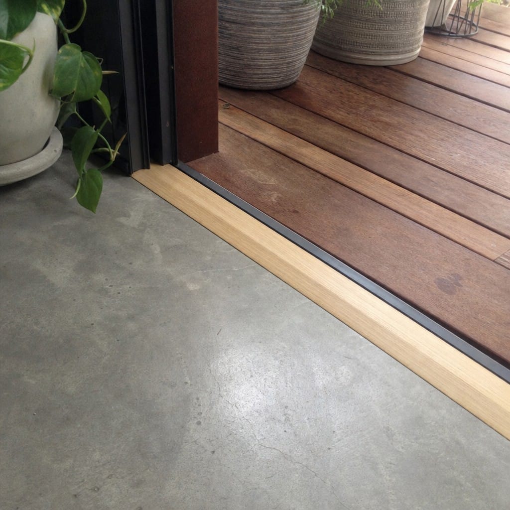 Customer photo review of Wood Effect Door Threshold Ramp 31mm Self Adhesive Aluminium