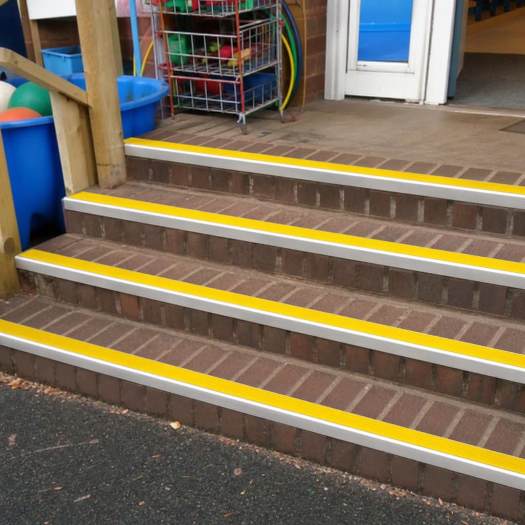 Customer photo review of Aluminium Stair Nosing 70x40mm Bullnose, Anti-Slip PVC Insert, 11 Colours