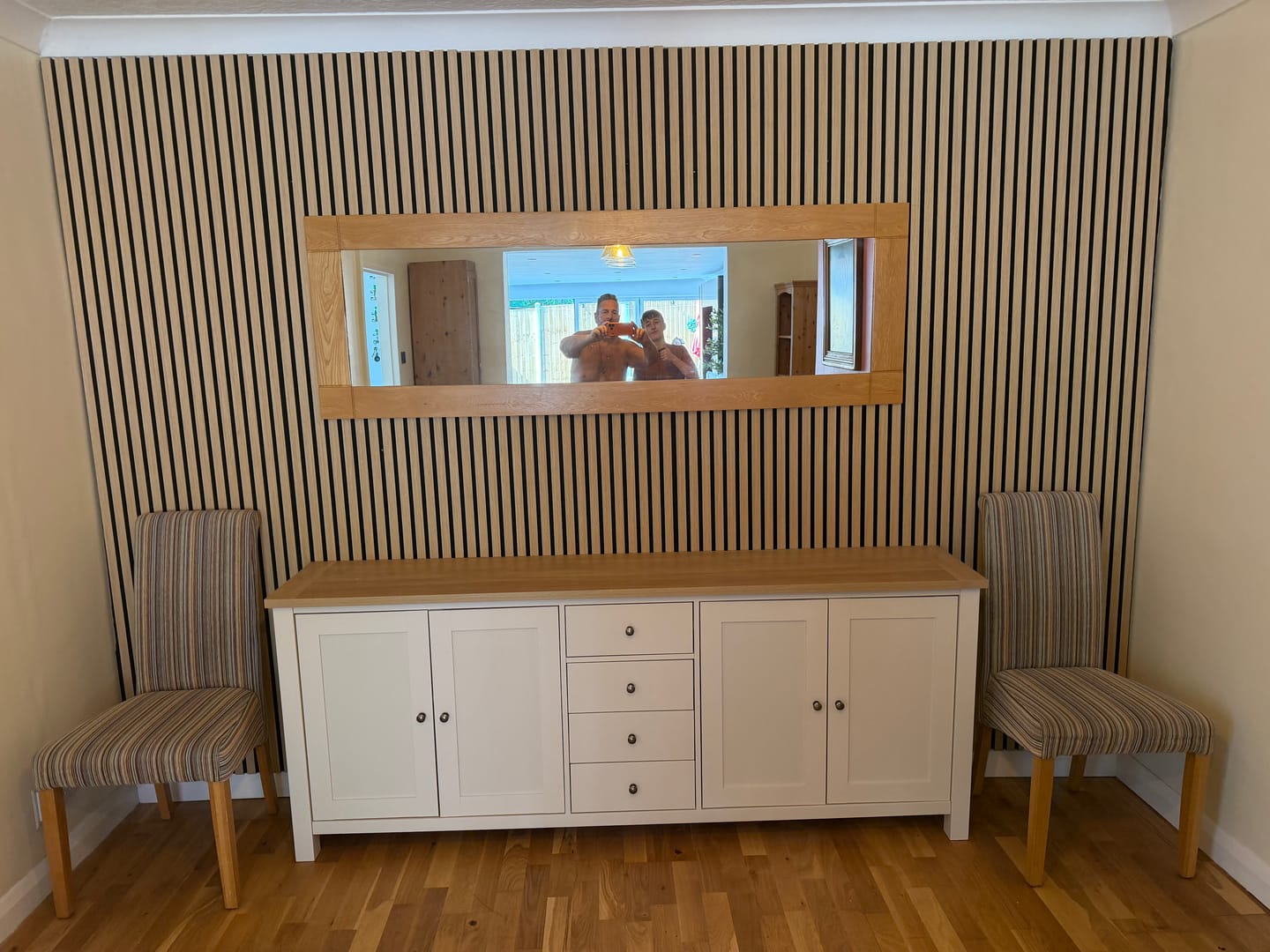 Customer photo review of Acoustic Slat Wall Panels Wooden Decorative Wall Panels Natural Oak Premium 2.4m x 0.6m