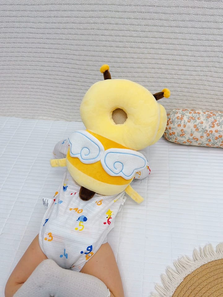 Customer photo review of Baby Head Protection Backpack Cushion
