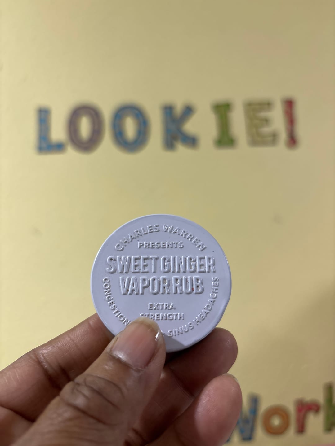 Customer photo review of Extra Strength Sweet Ginger Vapor Rub [Compact]