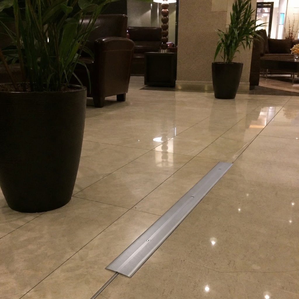 Customer photo review of Aluminium Floor Cover Plate Screw Fit 70-135mm, 6 Widths