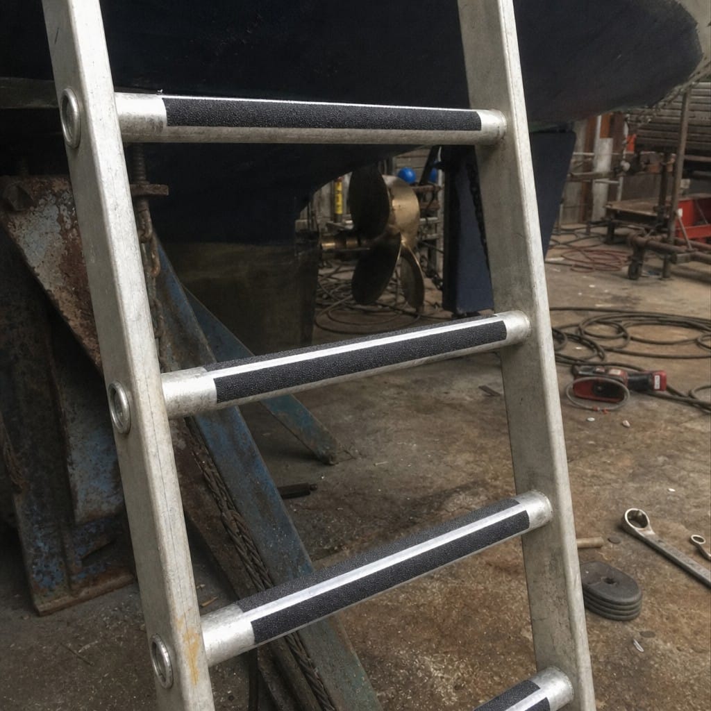 Customer photo review of Anti-Slip Strips 19mm × 610mm | Pack of 10 | Ladder Rungs & Narrow Step Edges