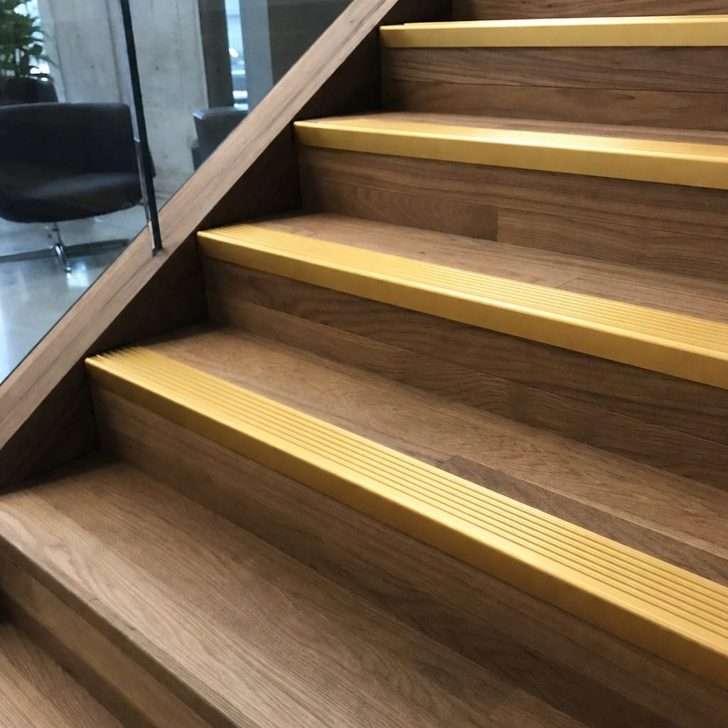 Customer photo review of Anti Slip Aluminium Stair Nosing 65x42mm