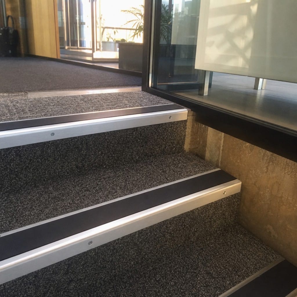 Customer photo review of Aluminium Stair Nosing 56x33mm Straight Edge Commercial, 4 Lengths