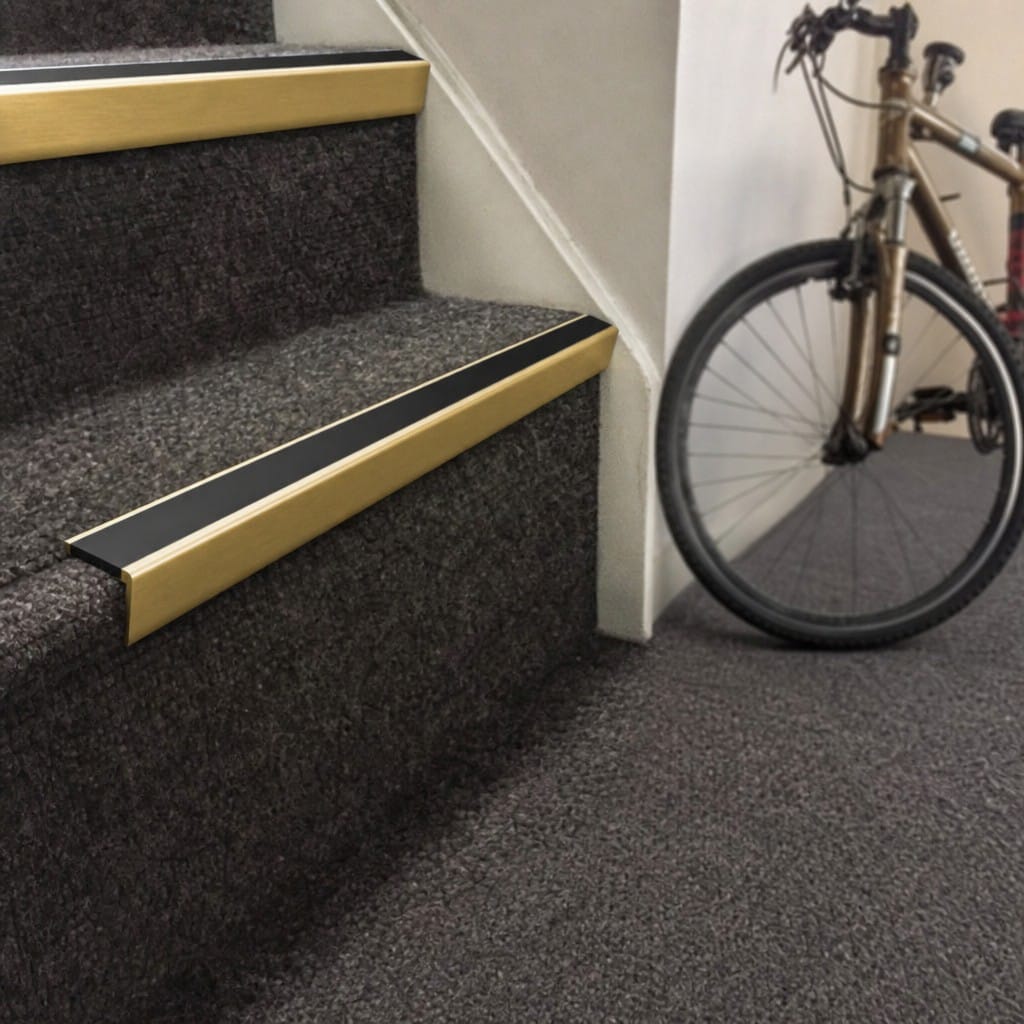 Customer photo review of Aluminium Stair Nosing 3.22m 46mm Tread 25mm Riser Rake Back