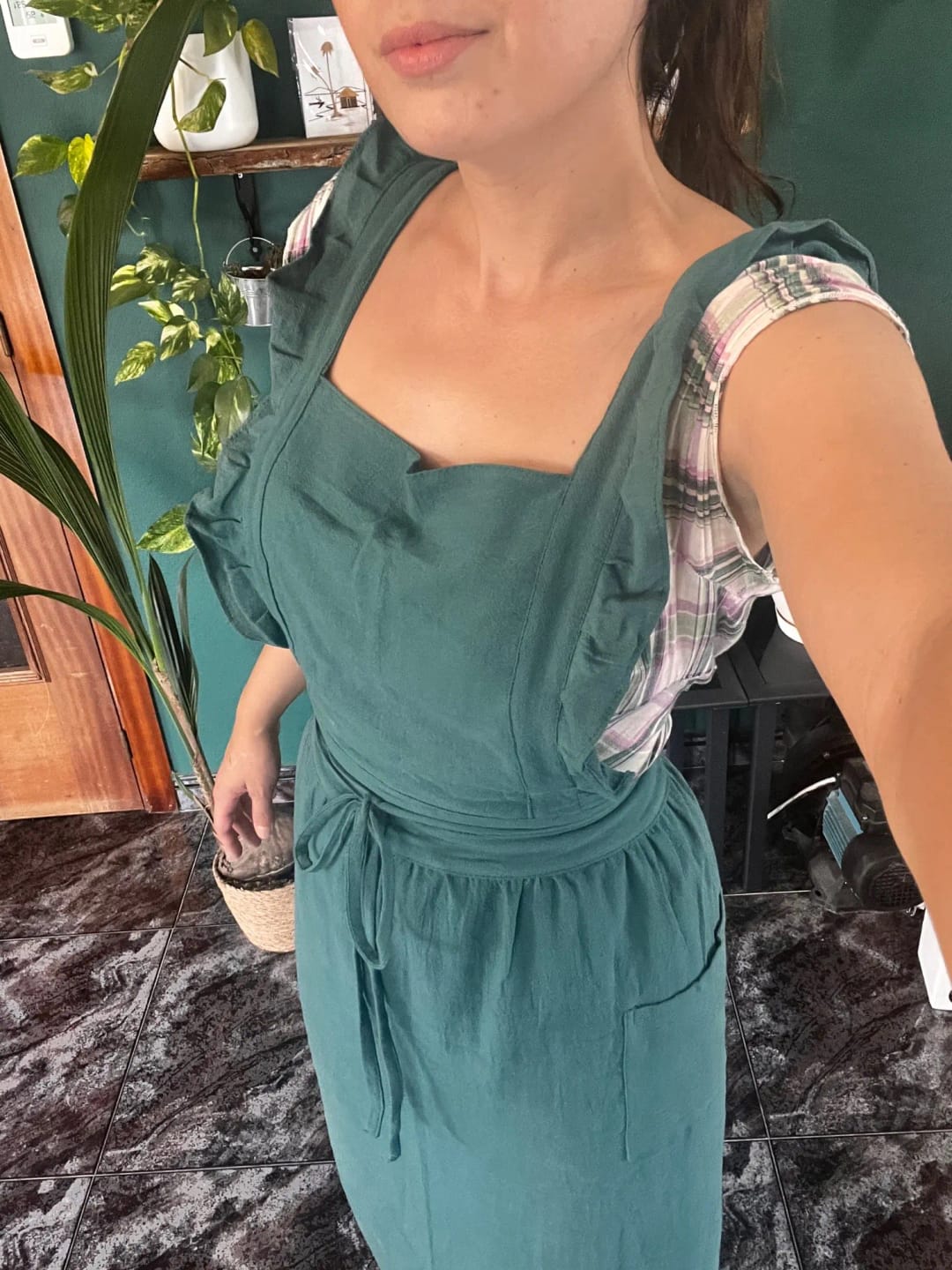Customer photo review of Tablier Japonais en Coton à Volants