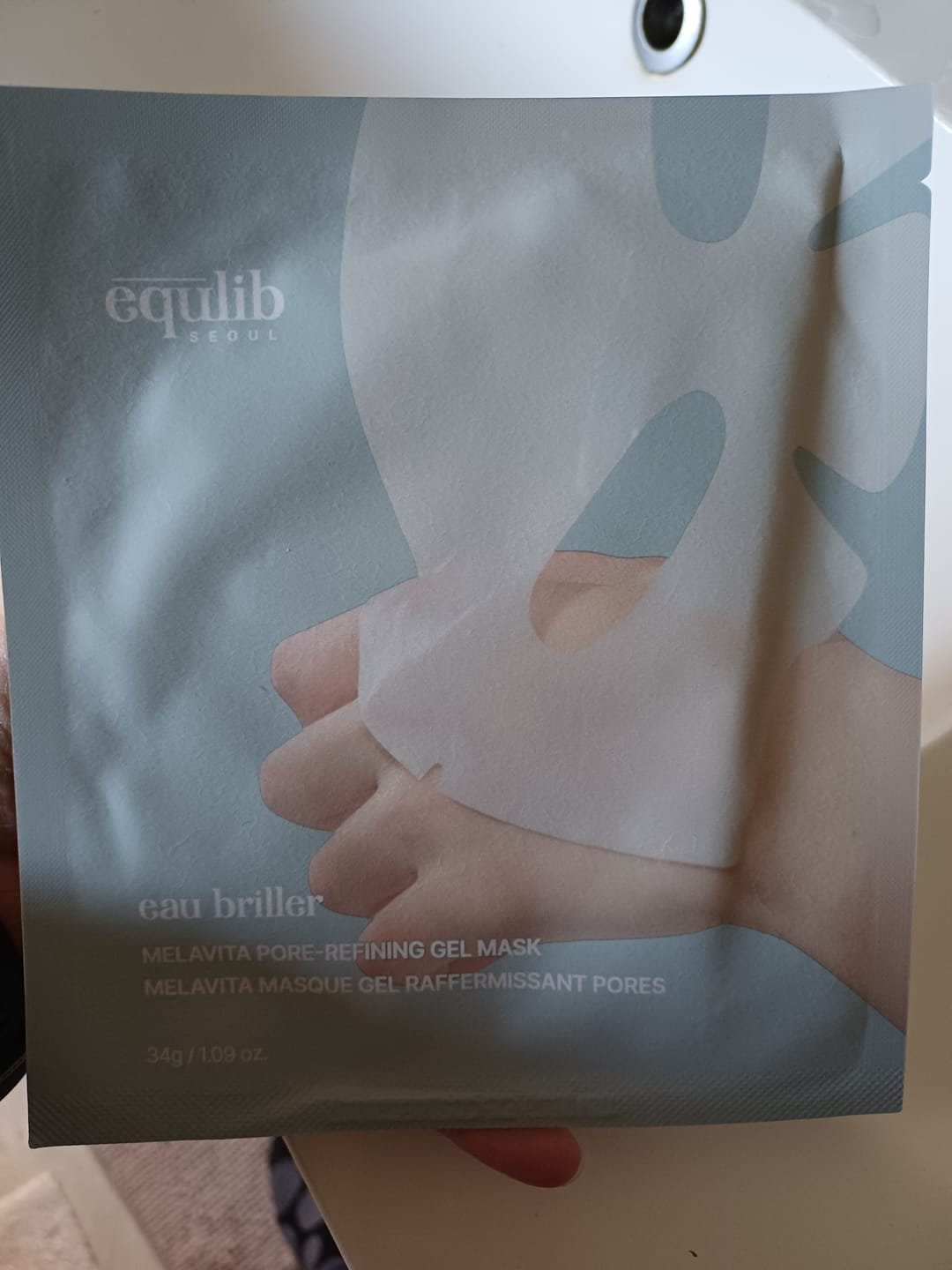 Customer photo review of Equlib - Masque en gel hydratant Melavita - Pores affinés et peau lissée